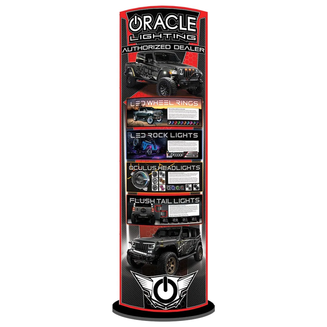8062-504 – ORACLE LIGHT Point Of Purchase Display, Oracle Lighting LED Wheel Rings/ LED Rock Lights/ OCULUS Headlight...